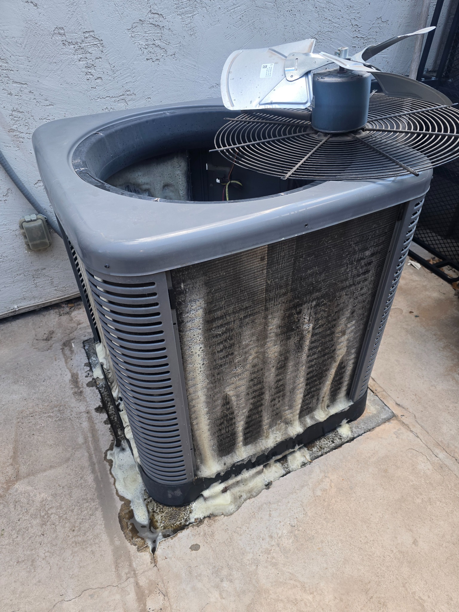 During: deep foam cleaning